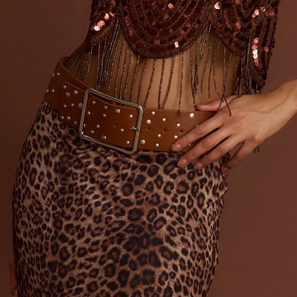 Brown Studded belt